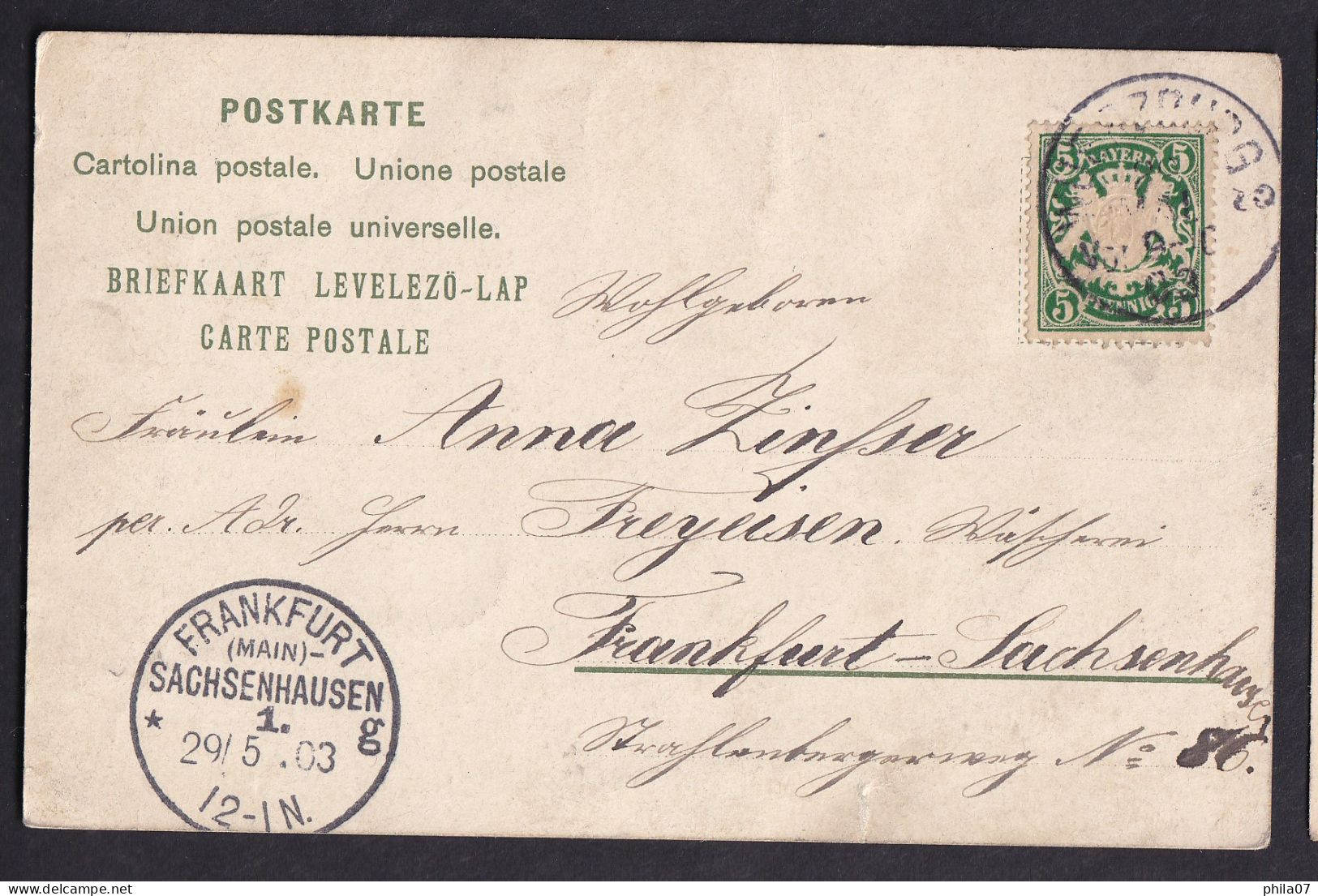 Frohliche Pfingsten / Year 1903 / Long Line Postcard Circulated, 2 Scans - Pfingsten