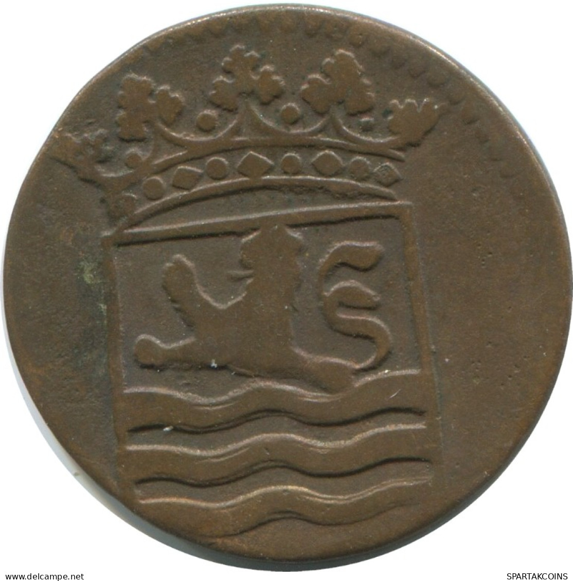 1766 ZEALAND VOC DUIT NIEDERLANDE OSTINDIEN Koloniale Münze #AE723.16.D.A - Niederländisch-Indien