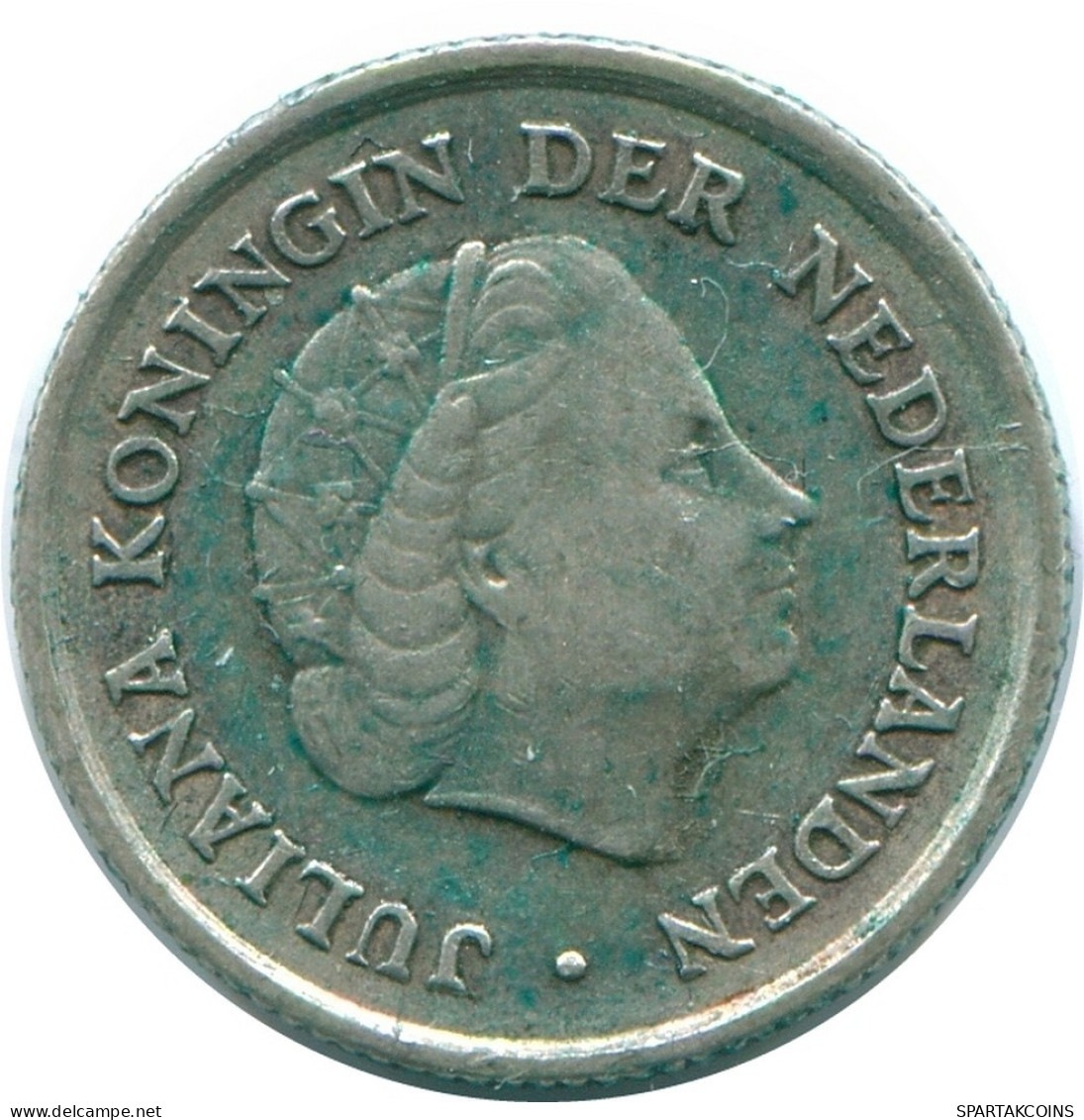 1/10 GULDEN 1963 ANTILLAS NEERLANDESAS PLATA Colonial Moneda #NL12641.3.E.A - Antilles Néerlandaises
