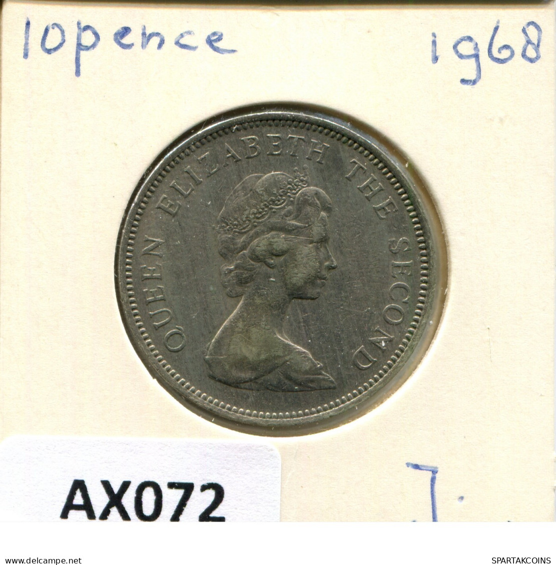 10 PENCE 1968 GUERNSEY Coin #AX072.U.A - Guernesey