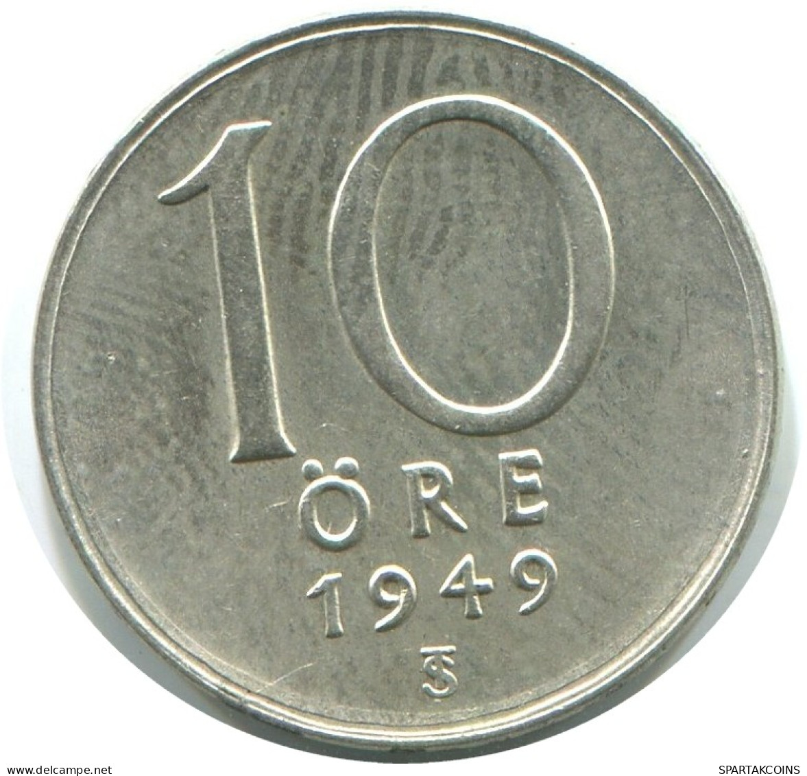 10 ORE 1949 SUECIA SWEDEN PLATA Moneda #AD060.2.E.A - Schweden