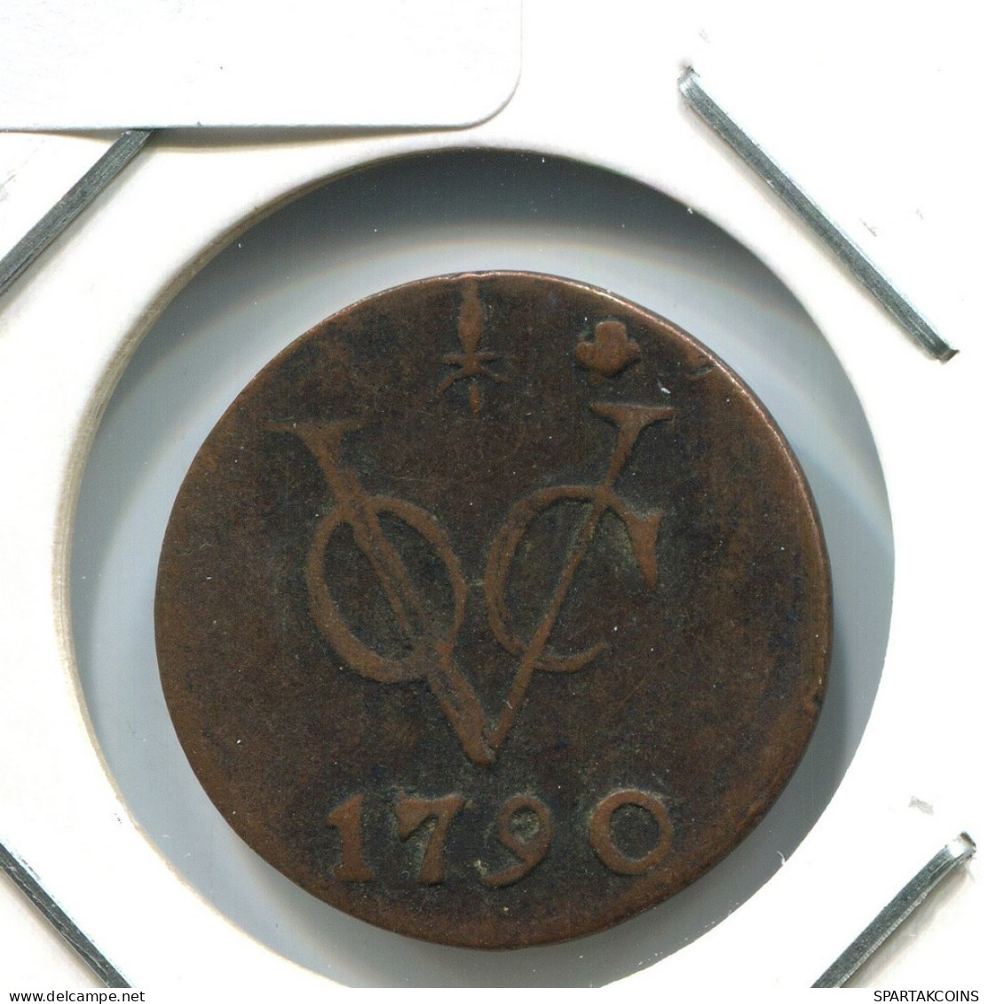1790 GELDERLAND VOC DUIT NETHERLANDS INDIES Koloniale Münze #VOC2026.10.U.A - Nederlands-Indië