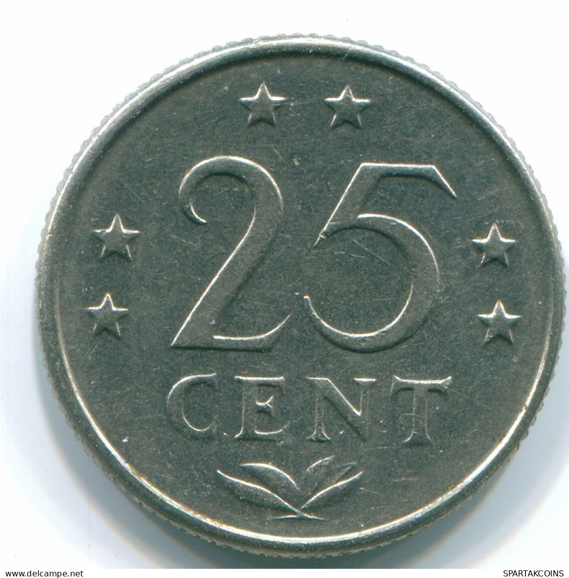25 CENTS 1971 NIEDERLÄNDISCHE ANTILLEN Nickel Koloniale Münze #S11529.D.A - Netherlands Antilles