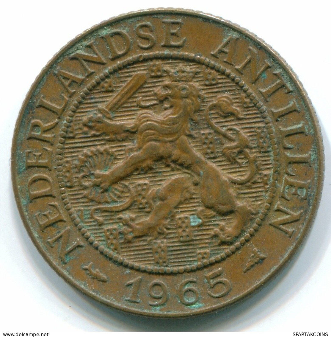 2 1/2 CENT 1965 CURACAO NIEDERLANDE Bronze Koloniale Münze #S10230.D.A - Curacao