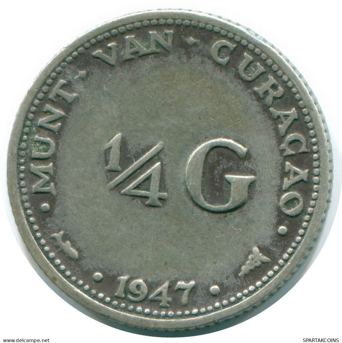 1/4 GULDEN 1947 CURACAO NEERLANDÉS NETHERLANDS PLATA Colonial #NL10823.4.E.A - Curaçao