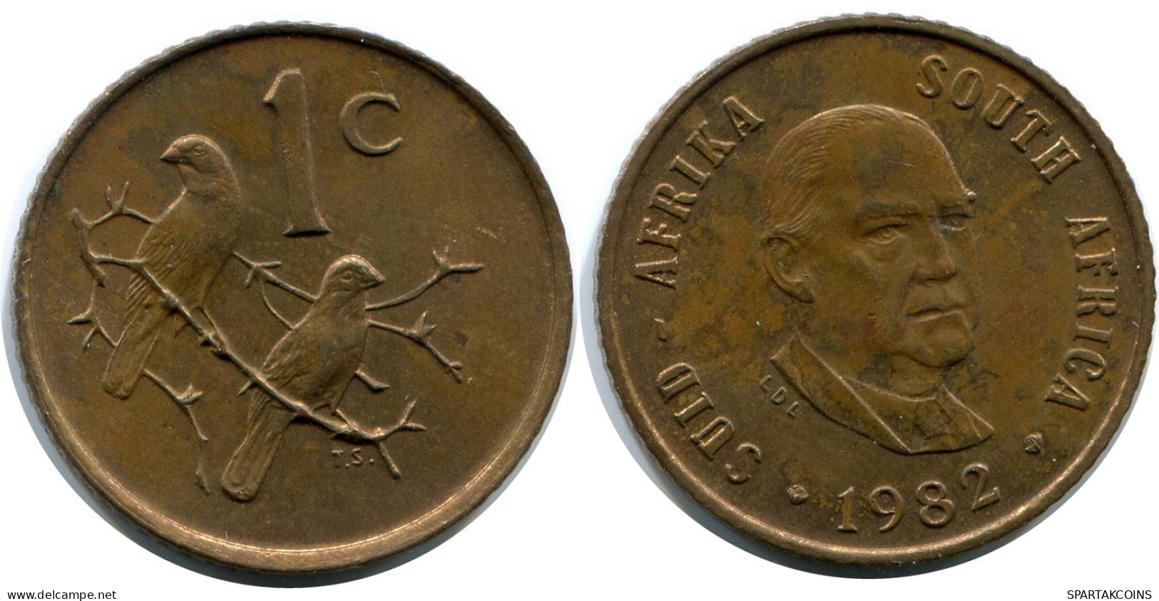 1 CENT 1982 SUDAFRICA SOUTH AFRICA Moneda #AX176.E.A - Afrique Du Sud