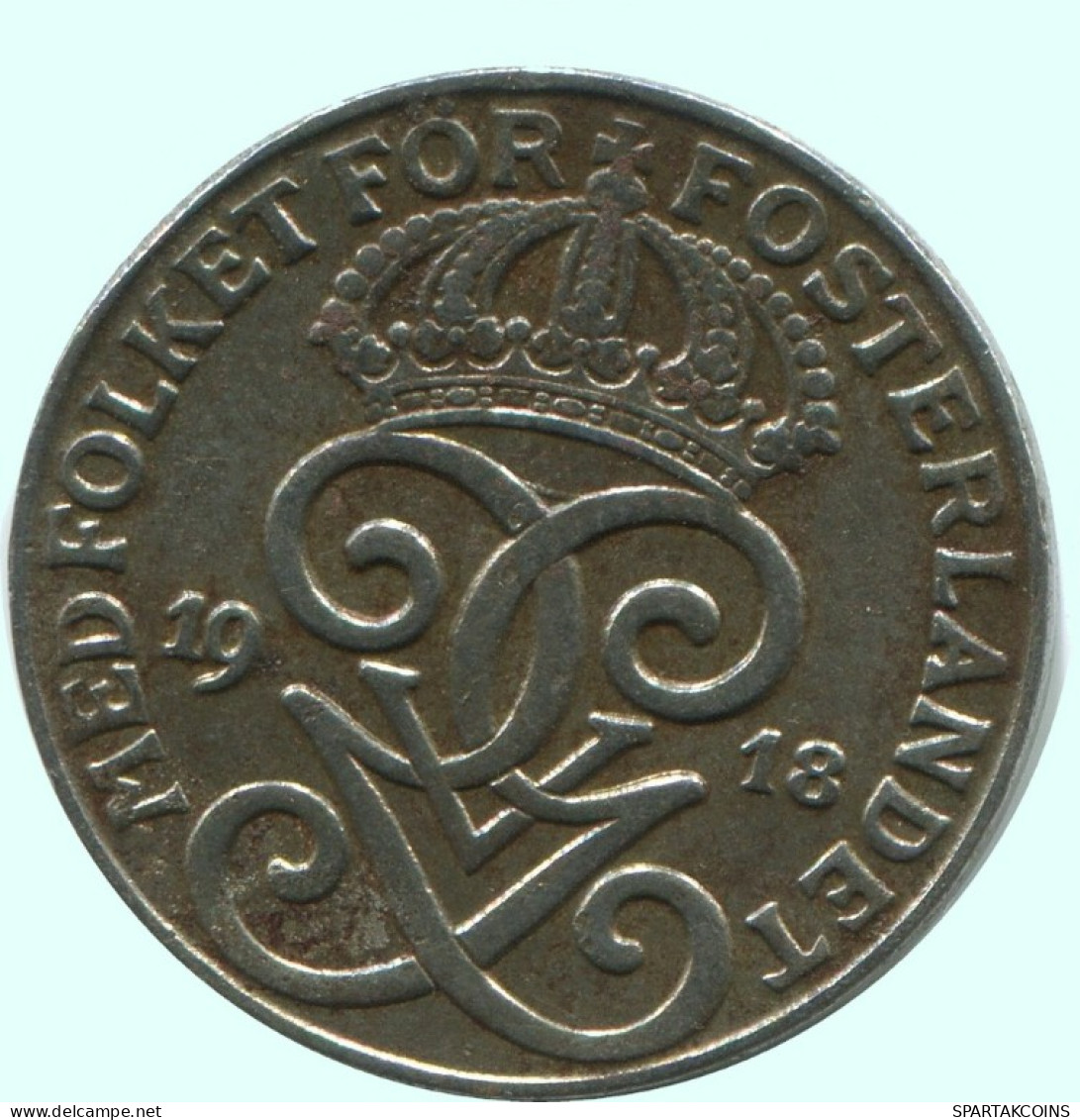 2 ORE 1918 SCHWEDEN SWEDEN Münze #AC748.2.D.A - Suède