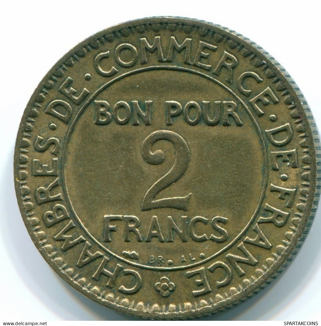 2 FRANCS 1926 FRANKREICH FRANCE KEY DATE COMMERCE CHAMBER XF+ #FR1077.24.D.A - 2 Francs