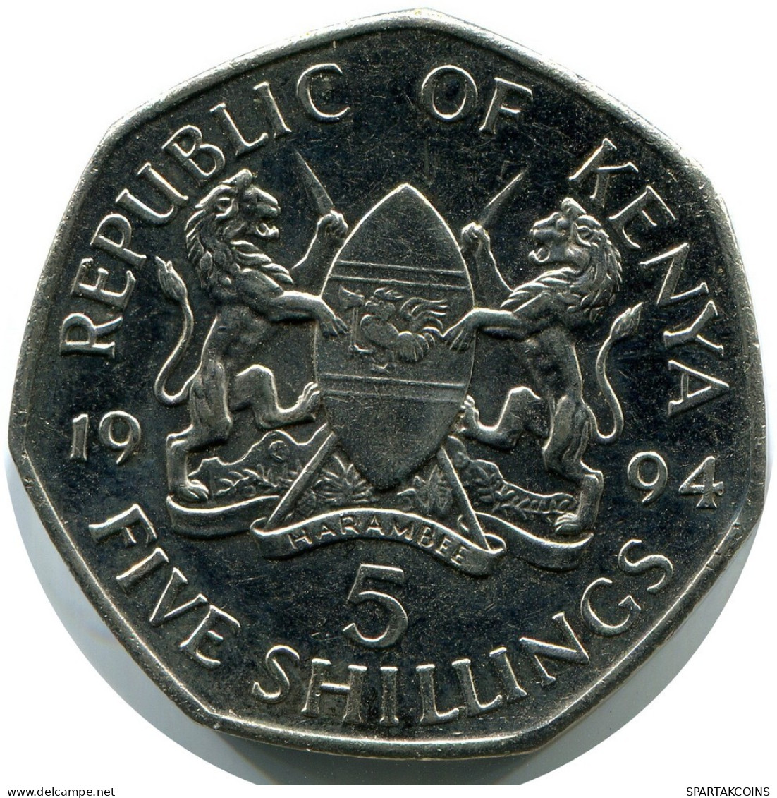 5 SHILLINGS 1994 KENIA KENYA Münze #AZ206.D.A - Kenya
