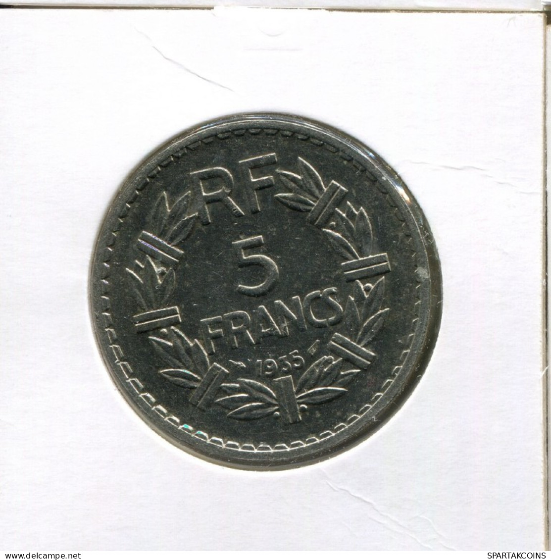 5 FRANCS 1935 FRANCE Pièce Française #AK775.F.A - 5 Francs