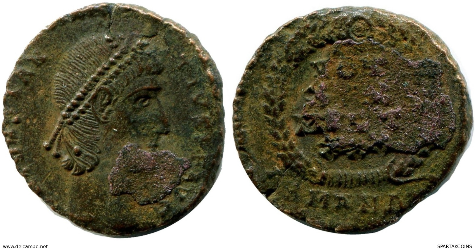 CONSTANTIUS II MINTED IN ANTIOCH FOUND IN IHNASYAH HOARD EGYPT #ANC11239.14.F.A - The Christian Empire (307 AD Tot 363 AD)