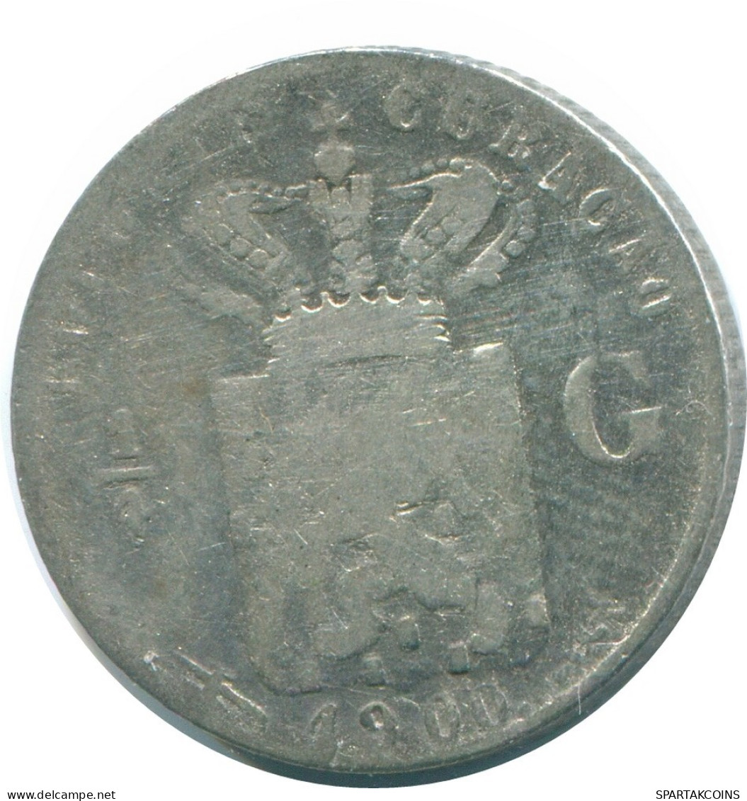 1/4 GULDEN 1900 CURACAO NIEDERLANDE SILBER Koloniale Münze #NL10508.4.D.A - Curaçao