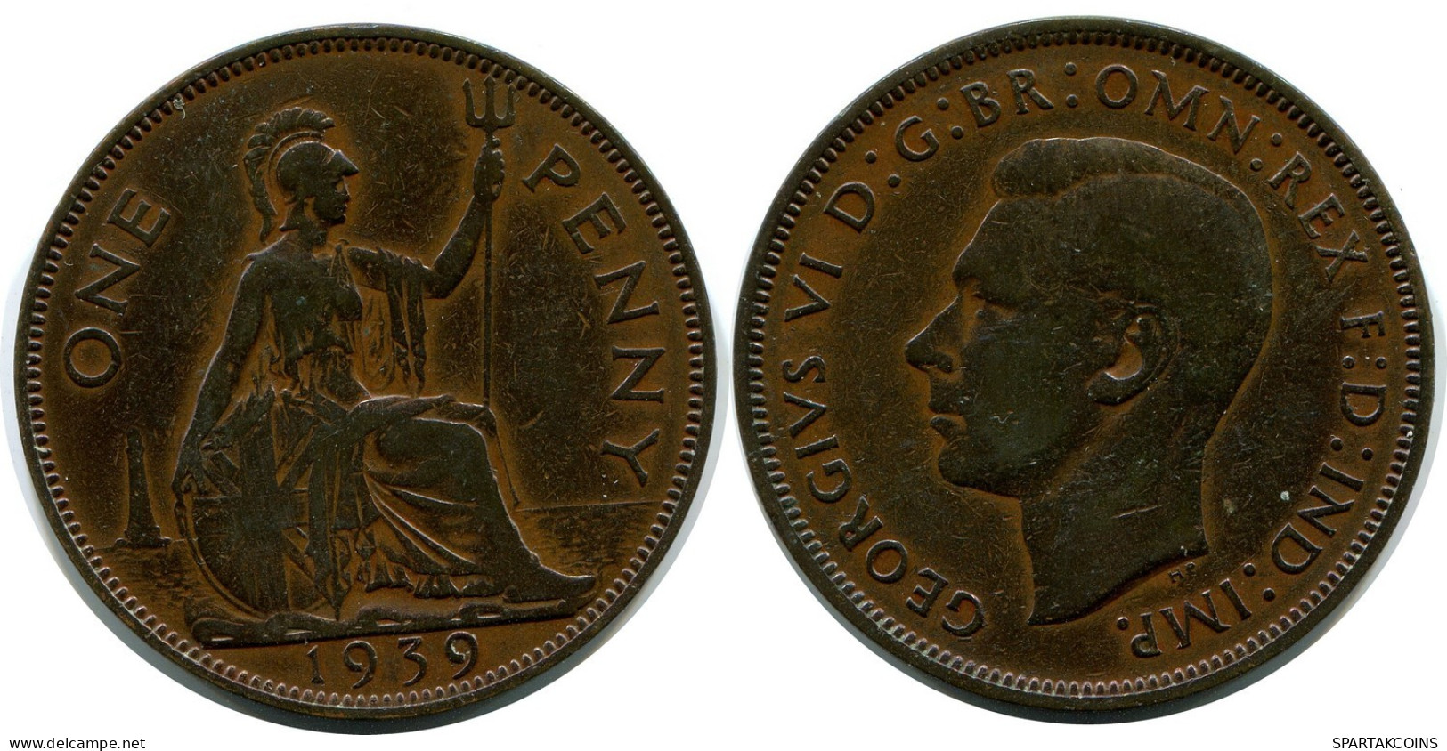 PENNY 1939 UK GROßBRITANNIEN GREAT BRITAIN Münze #AZ826.D.A - D. 1 Penny