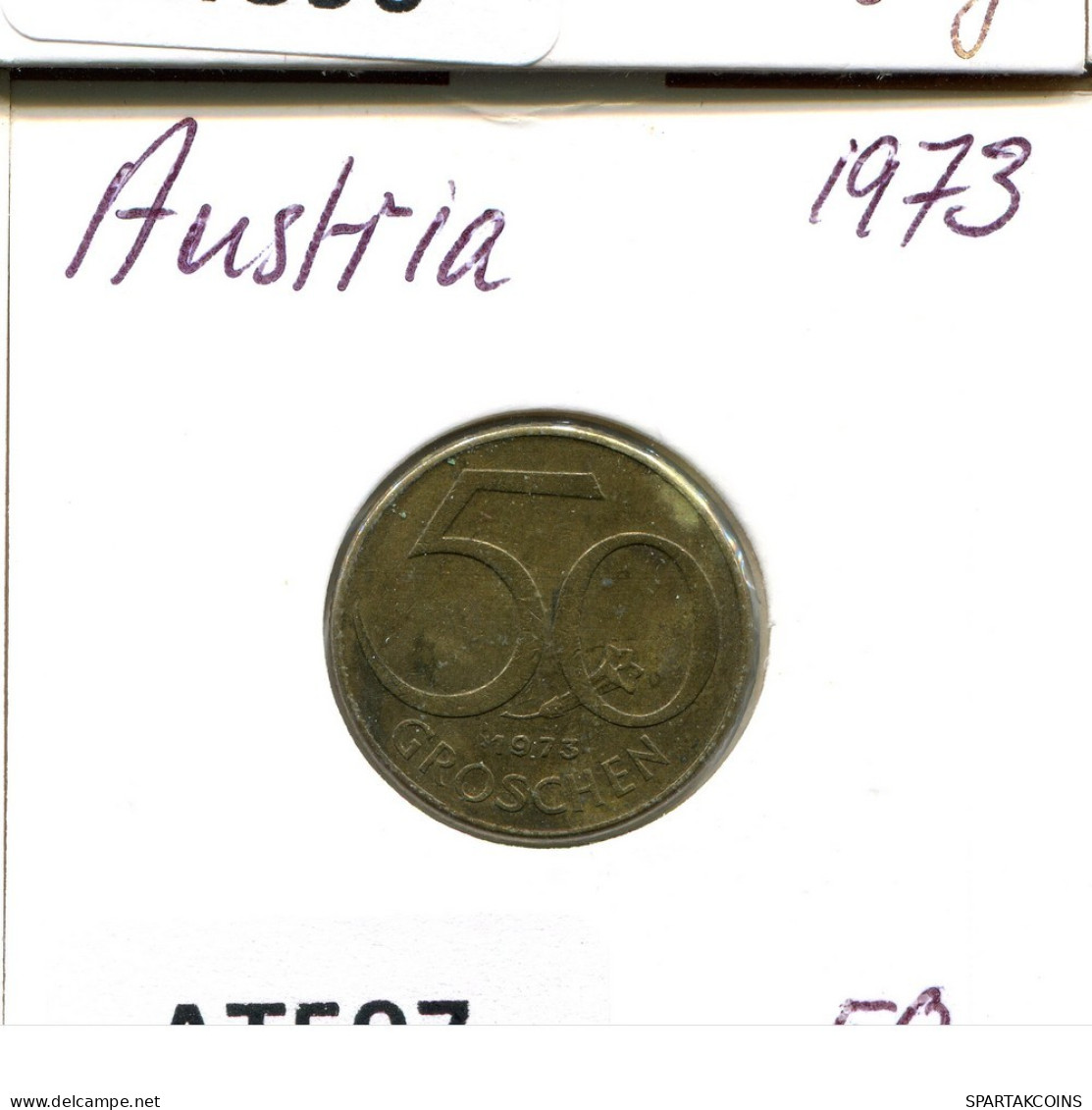 50 GROSCHEN 1973 AUTRICHE AUSTRIA Pièce #AT597.F.A - Austria