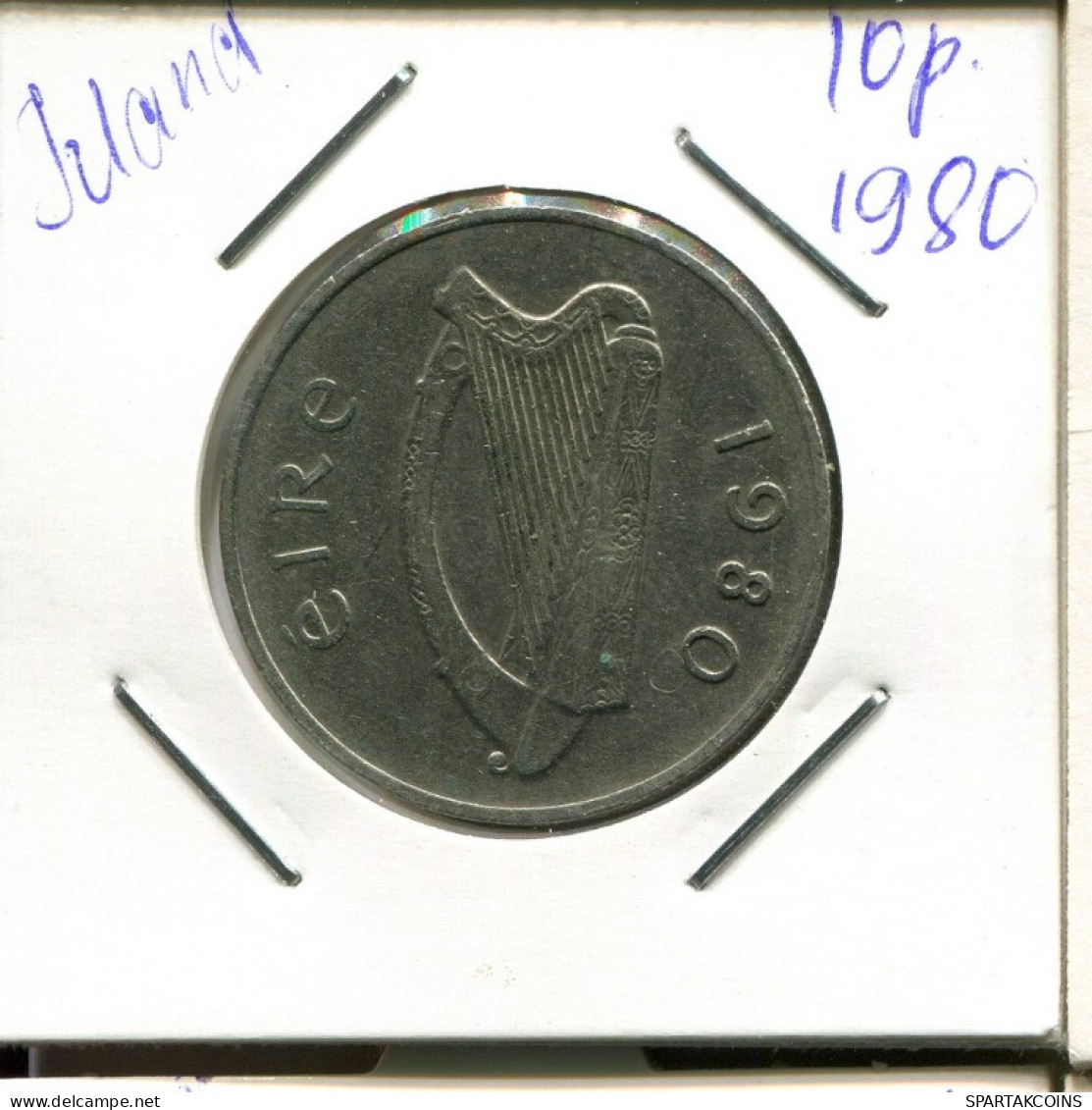 10 PENCE 1980 IRLANDE IRELAND Pièce #AN606.F.A - Irlande