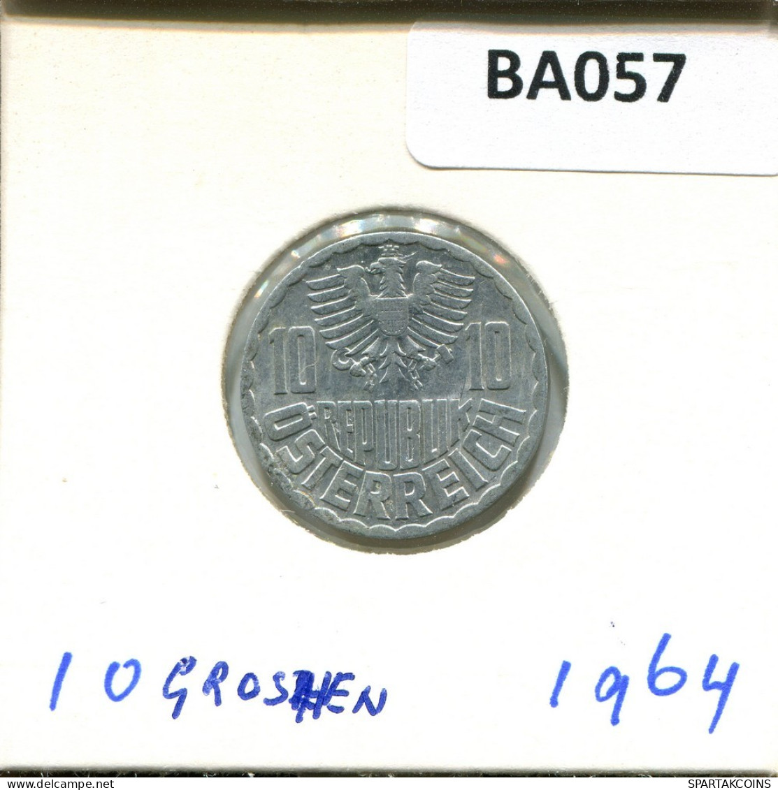 10 GROSCHEN 1964 AUSTRIA Moneda #BA057.E.A - Autriche