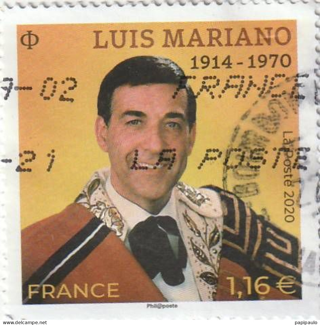 FRANCE 2020 Y&T 5412 Luis Mariano - Used Stamps