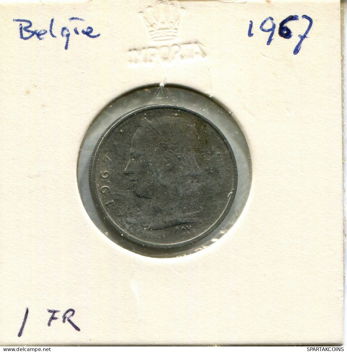 1 FRANC 1967 DUTCH Text BÉLGICA BELGIUM Moneda #AU622.E.A - 1 Franc