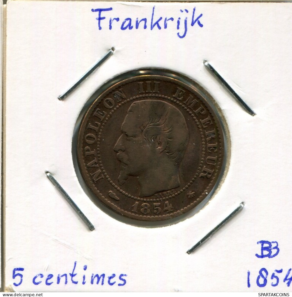 2 CENTIMES 1854 BB FRANCIA FRANCE Moneda Napoleon III Imperator #AK986.E.A - 2 Centimes