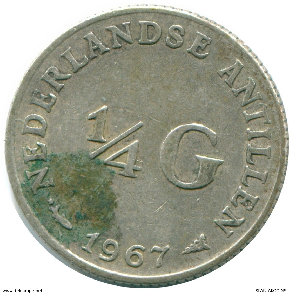 1/4 GULDEN 1967 NETHERLANDS ANTILLES SILVER Colonial Coin #NL11569.4.U.A - Niederländische Antillen