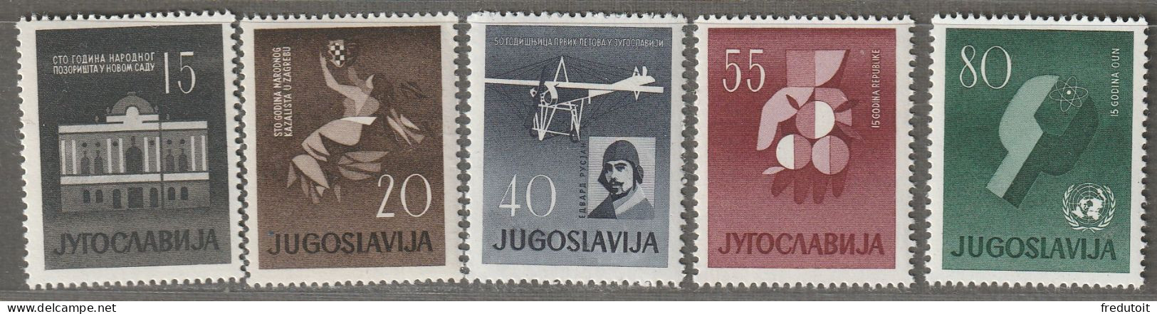 YOUGOSLAVIE- N°831/5 ** (1960) - Unused Stamps