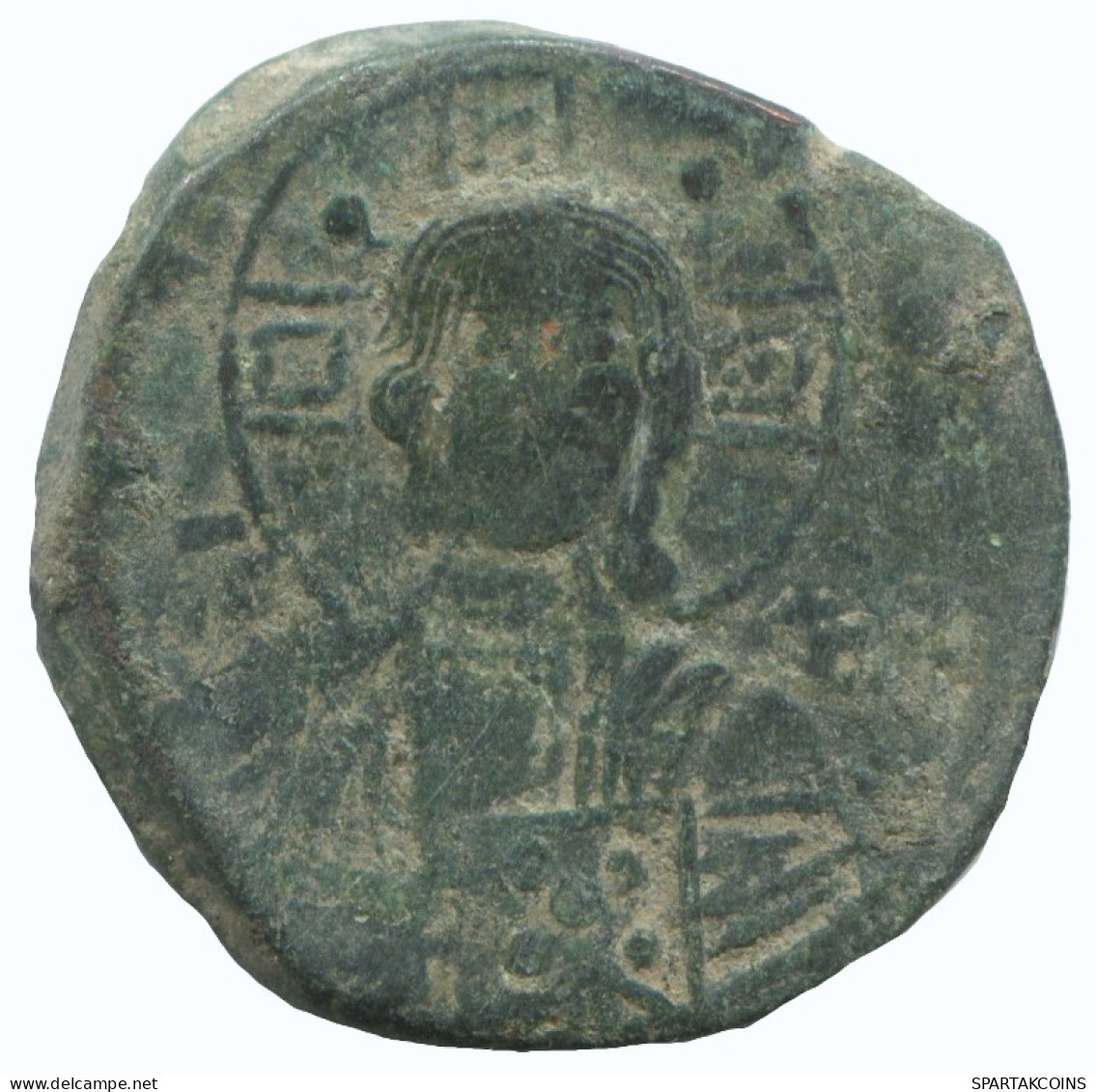 JESUS CHRIST ANONYMOUS CROSS BYZANTINISCHE Münze  10.1g/29mm #AA623.21.D.A - Byzantinische Münzen