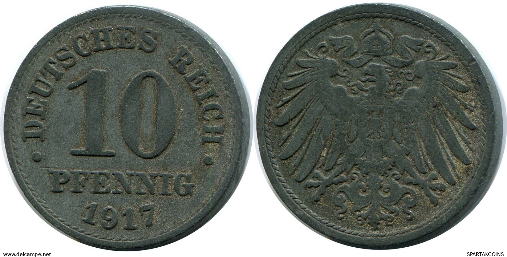 10 PFENNIG 1917 ALEMANIA Moneda GERMANY #DB924.E.A - 10 Pfennig