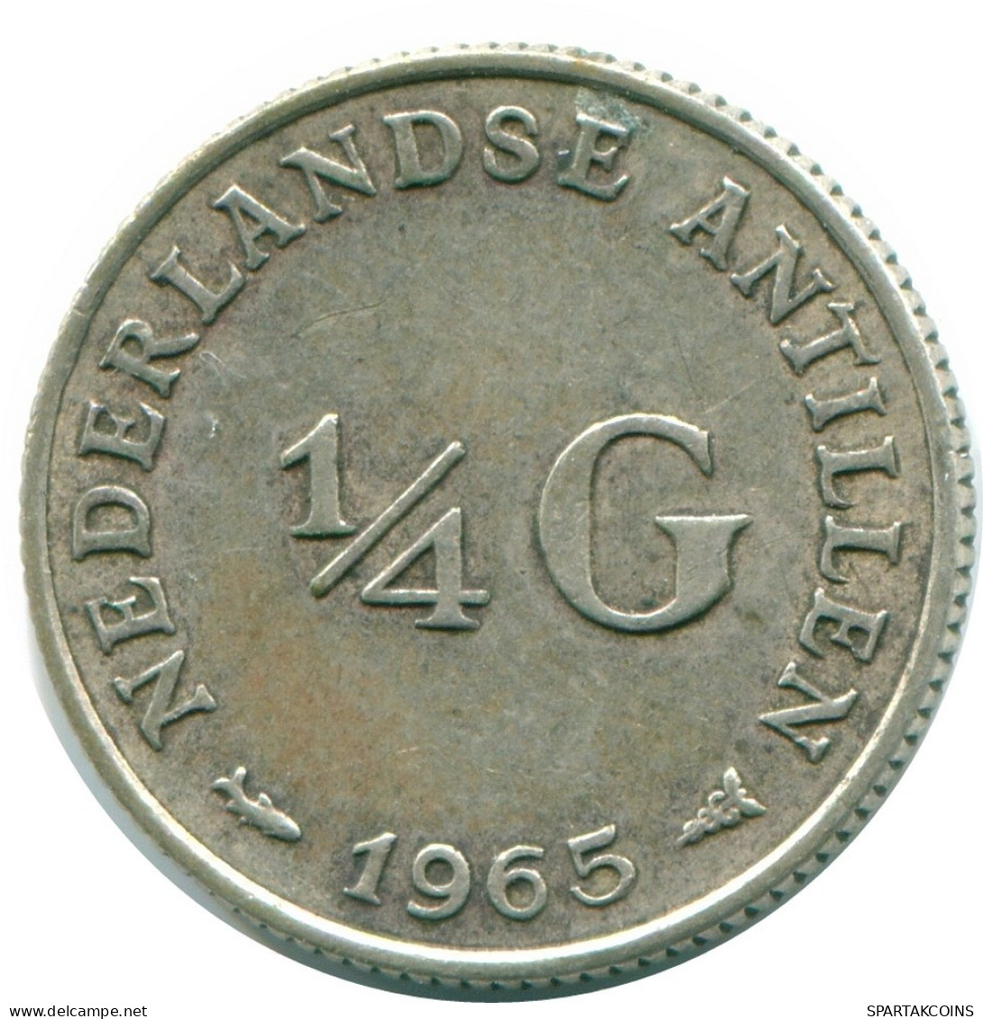 1/4 GULDEN 1965 ANTILLAS NEERLANDESAS PLATA Colonial Moneda #NL11349.4.E.A - Netherlands Antilles