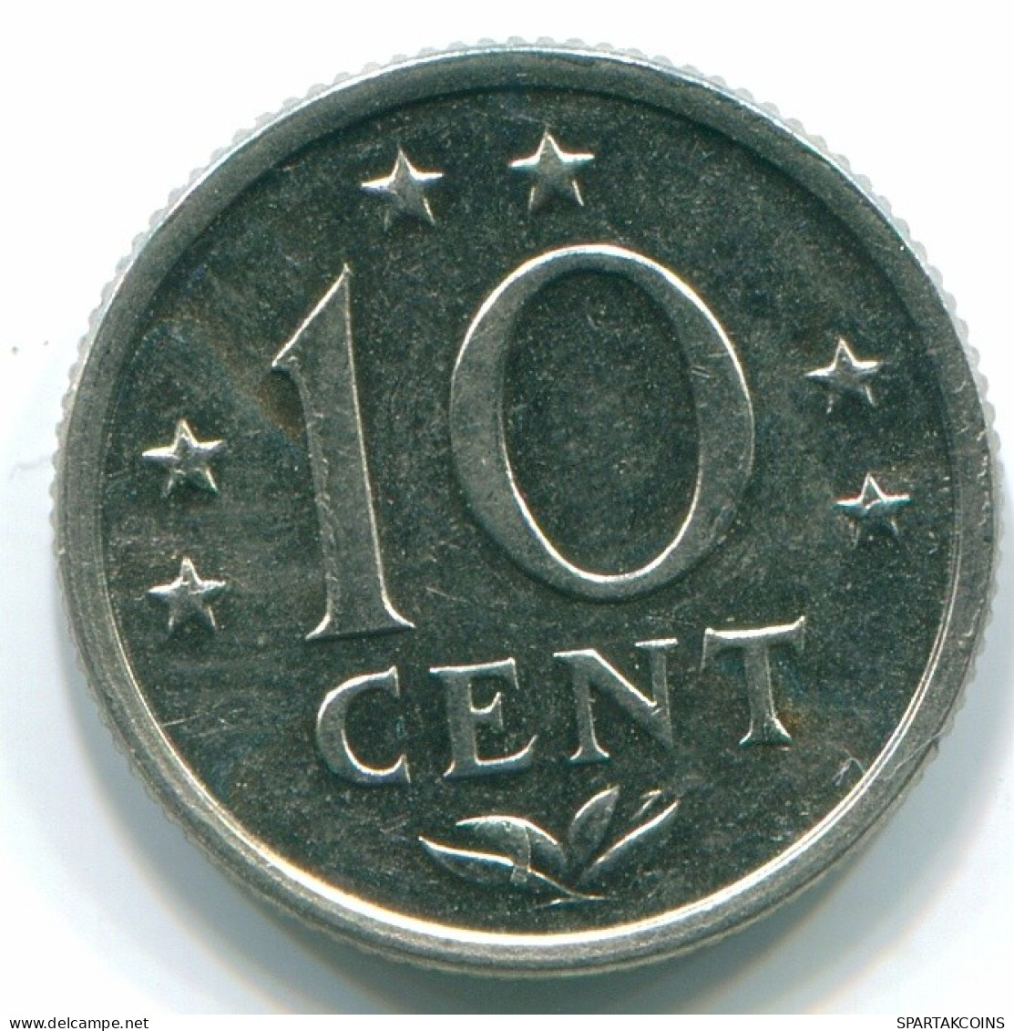10 CENTS 1971 ANTILLES NÉERLANDAISES Nickel Colonial Pièce #S13402.F.A - Niederländische Antillen