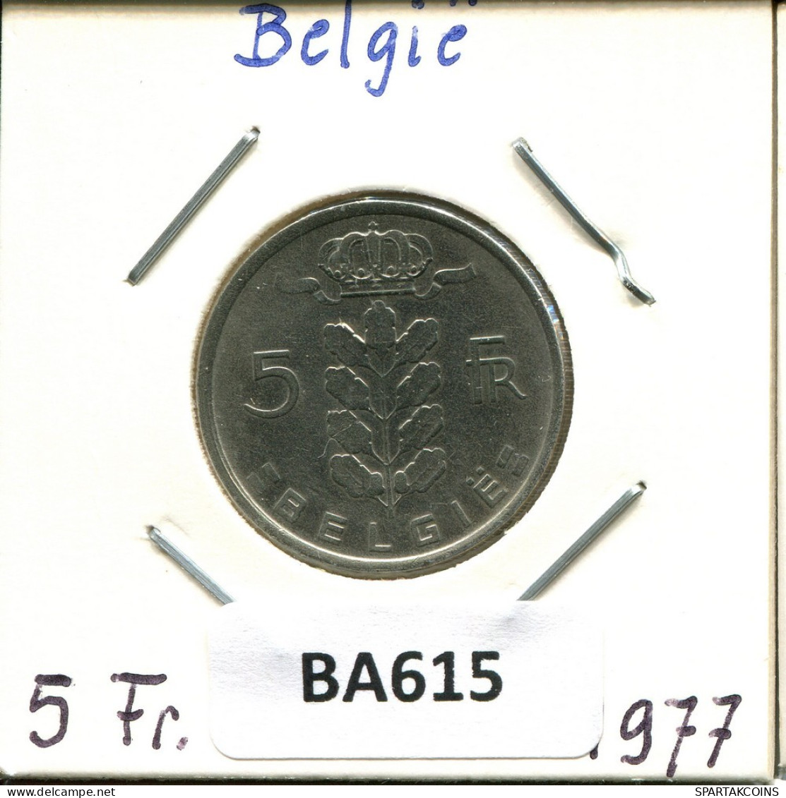 5 FRANCS 1976 DUTCH Text BELGIEN BELGIUM Münze #BA615.D.A - 5 Frank