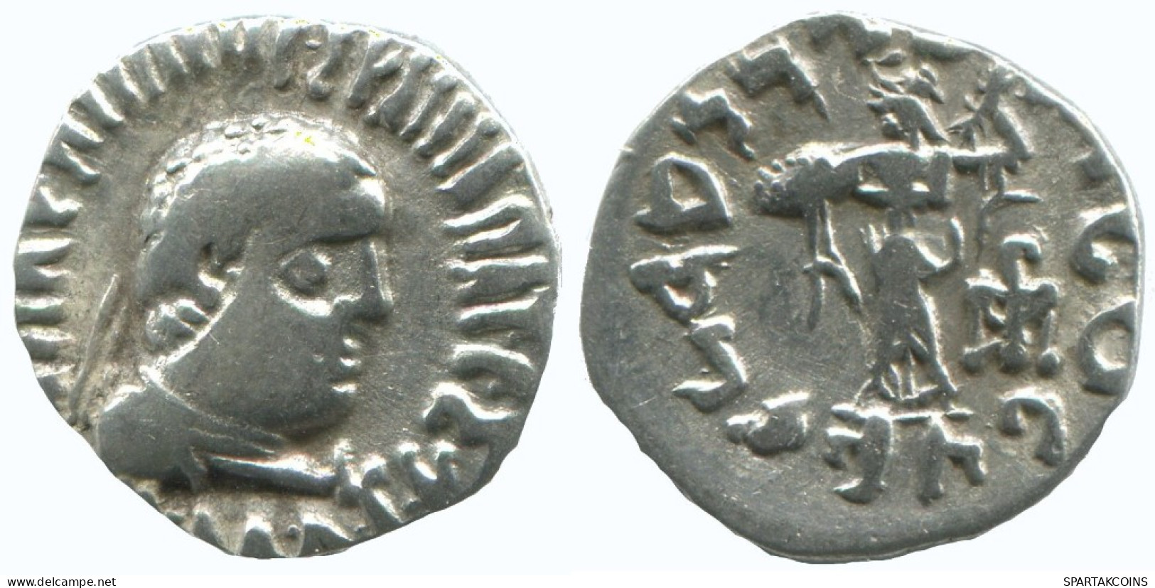 BAKTRIA APOLLODOTOS II SOTER PHILOPATOR MEGAS AR DRACHM 2.2g/18mm #AA305.40.U.A - Griechische Münzen