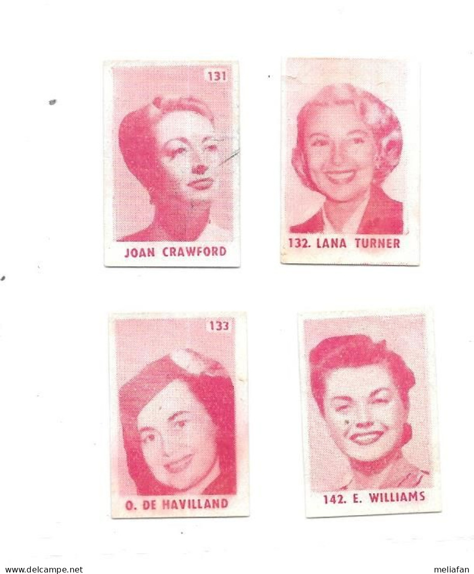 EA98 - VIGNETTES BABICHOU - JOAN CRAWFORD - LANA TURNER - OLIVIA DE HAVILLAND - ESTHER WILLIAMS - FORMAT 3.4 X 2.2 CM - Other & Unclassified