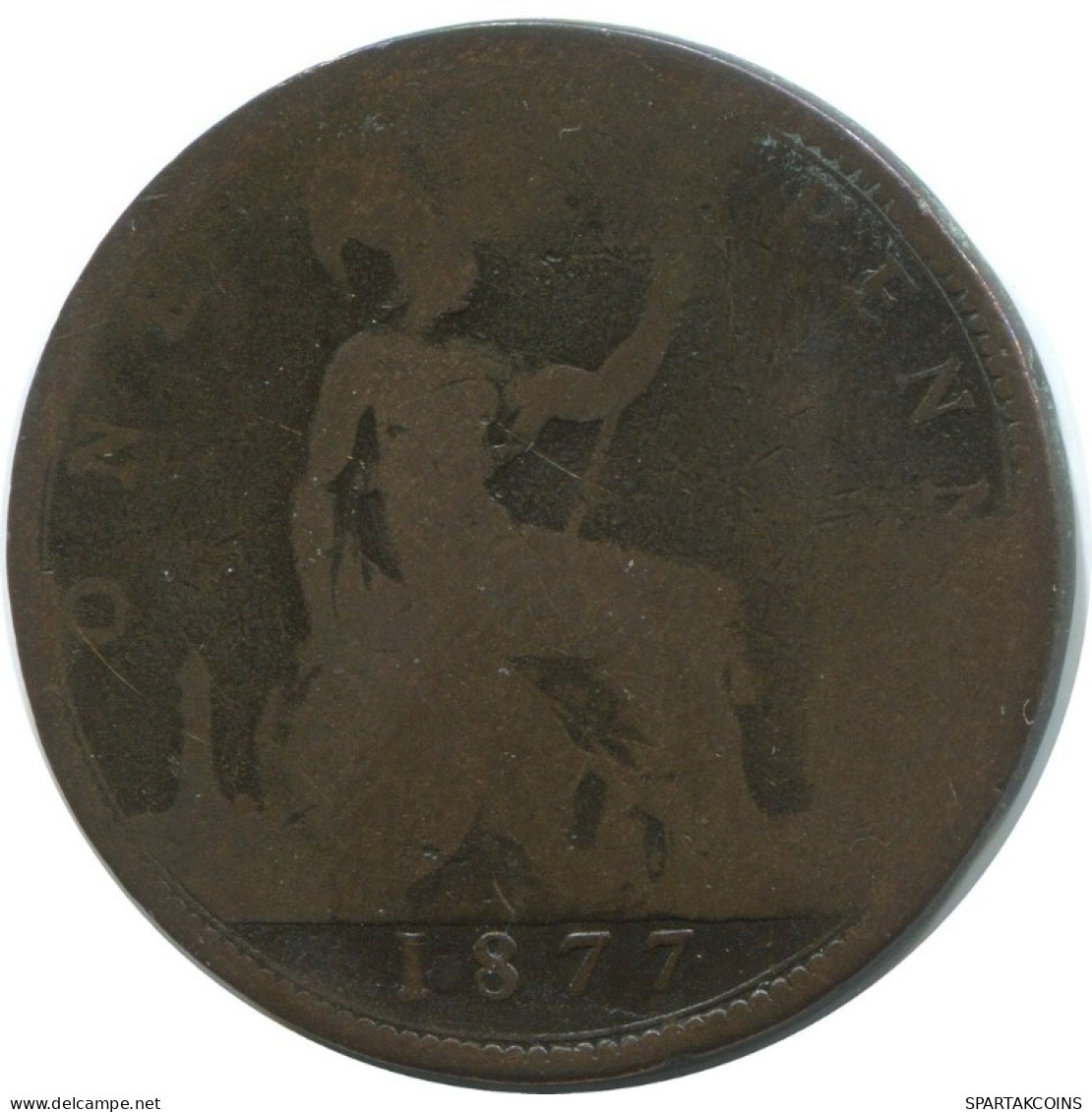 PENNY 1877 UK GBAN BRETAÑA GREAT BRITAIN Moneda #AG843.1.E.A - D. 1 Penny