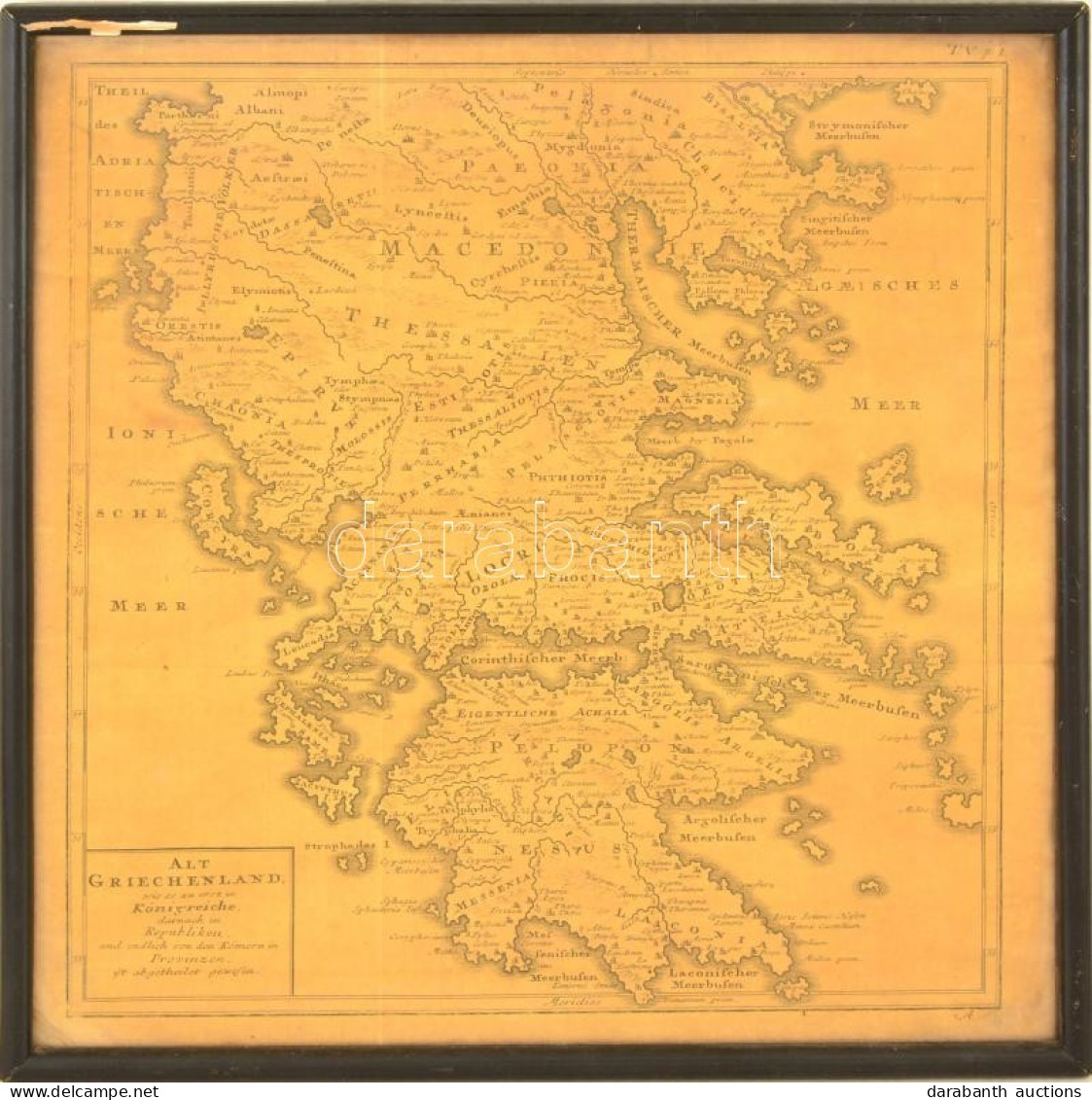 Cca 1890-1900 Ókori Görögország Térképe,(Alt Griechenland Wie Es Zu Erst In Königreiche Darnach In Republiken Und Endlic - Altri & Non Classificati