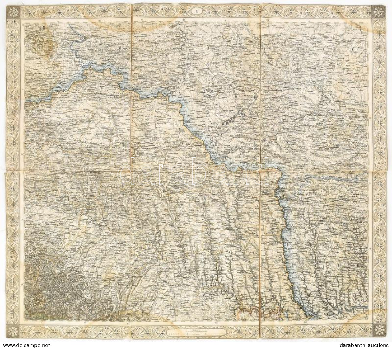 Galicia Térképe, Rajta: Lemberg (Lviv/Lwow) és Más Városok, 1:576.000, Vászonra Kasírozva, A Szelvények Egy Része Levált - Other & Unclassified