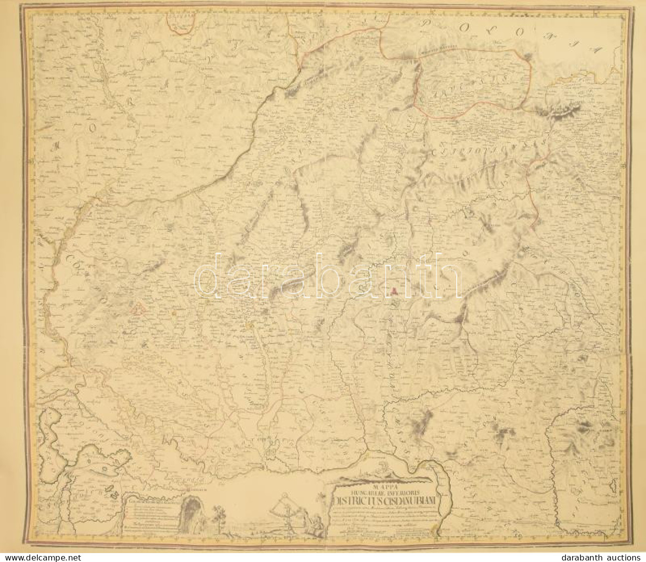 Mappa Hungariae Inferioris Districtus Cisdanubiani [...] / Észak-Magyarország Nyugati Részének Térképe 1739-ben (a Pesti - Otros & Sin Clasificación