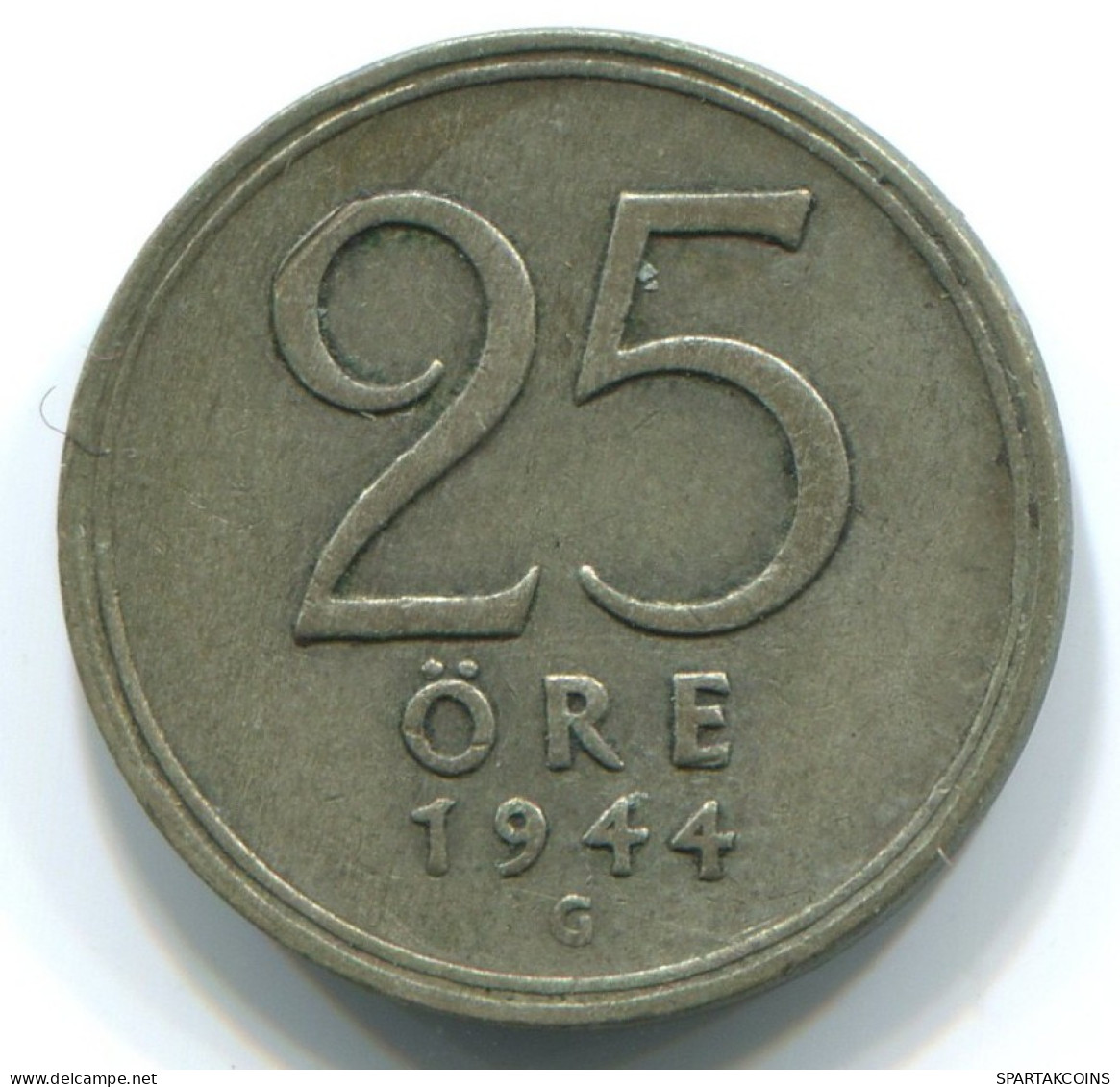 25 ORE 1944 SUÈDE SWEDEN ARGENT Pièce #WW1083.F.A - Schweden