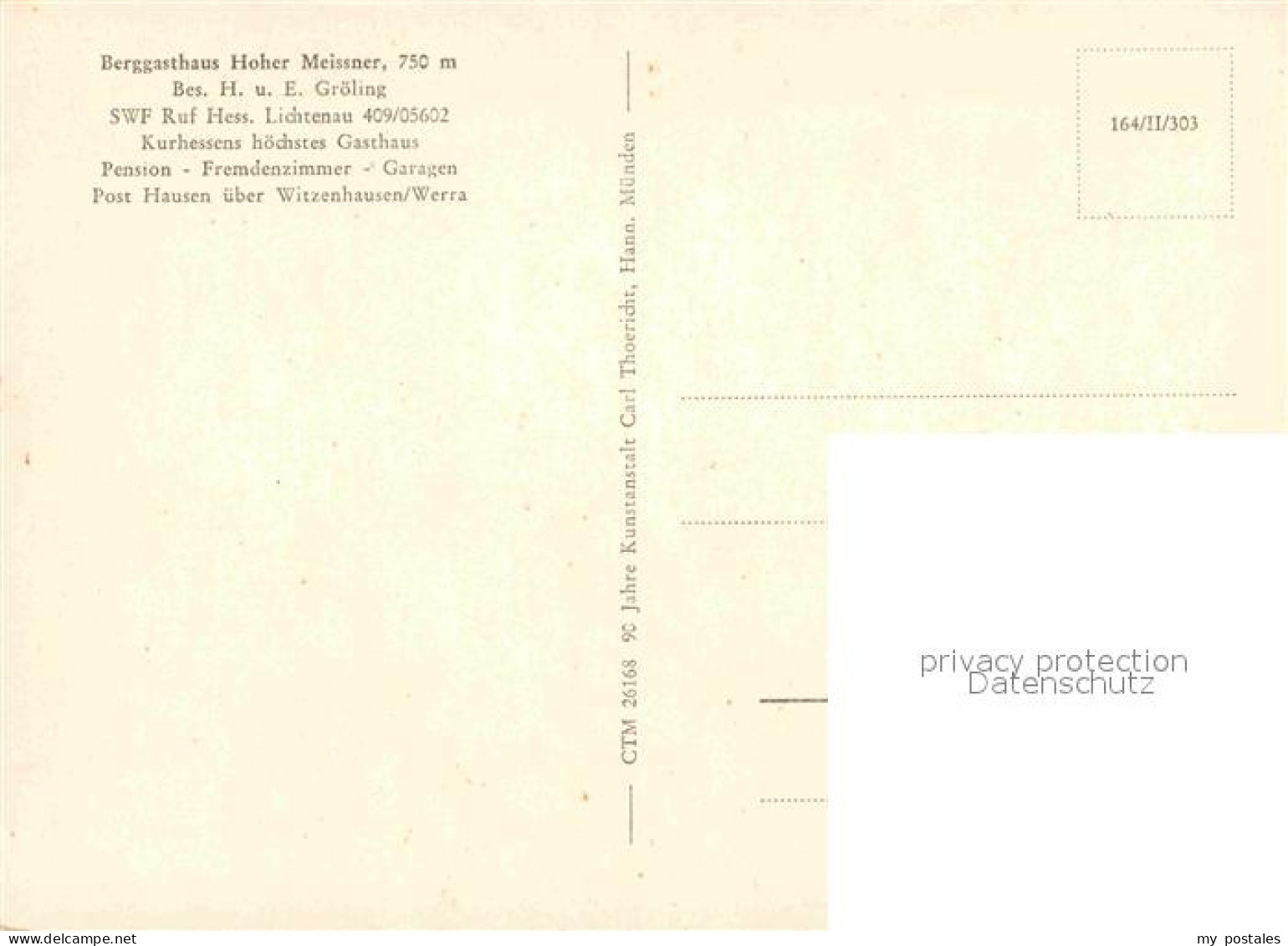 72724280 Hoher Meissner Berggasthaus Sender Hessisch Lichtenau - Other & Unclassified