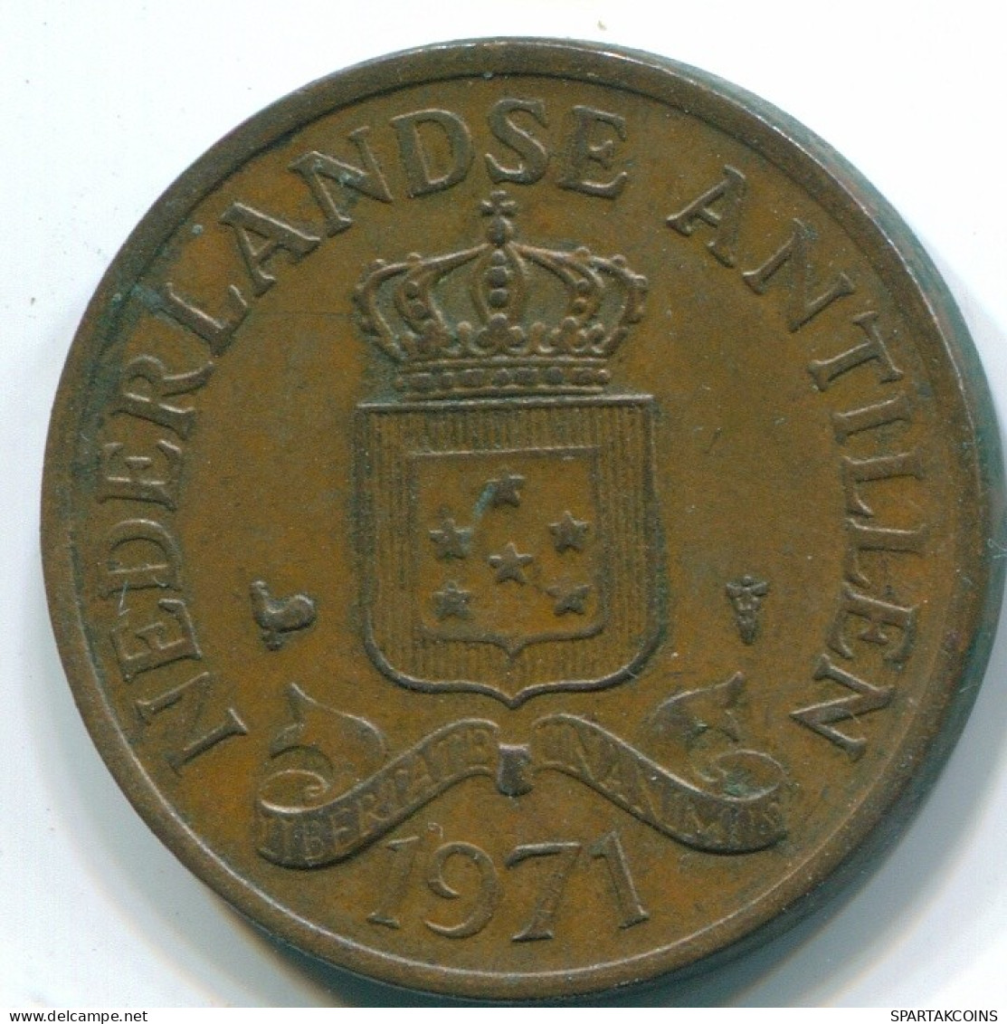 2 1/2 CENT 1971 ANTILLAS NEERLANDESAS Bronze Colonial Moneda #S10493.E.A - Netherlands Antilles