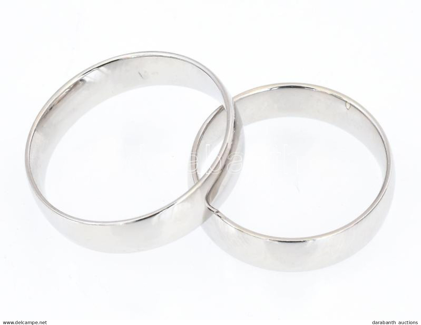 Ezüst(Ag) Karikagyűrűk, 2 Db, Jelzettek, Méret: 54 és 59, Nettó: 6 G - Other & Unclassified