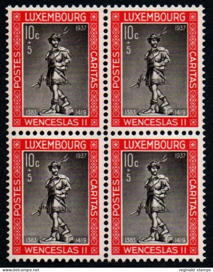 Luxembourg 1937 Wencelas 10c, Block X 4, MNH ** Mi 303 (Ref: 2087) - Neufs