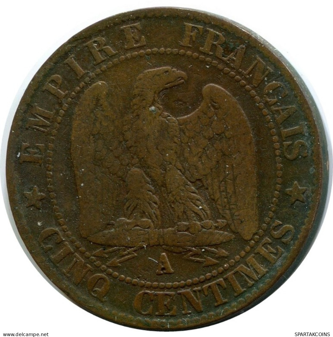 5 CENTIMES 1862 A FRANKREICH FRANCE Napoleon III Französisch Münze #AM949.D.A - 5 Centimes