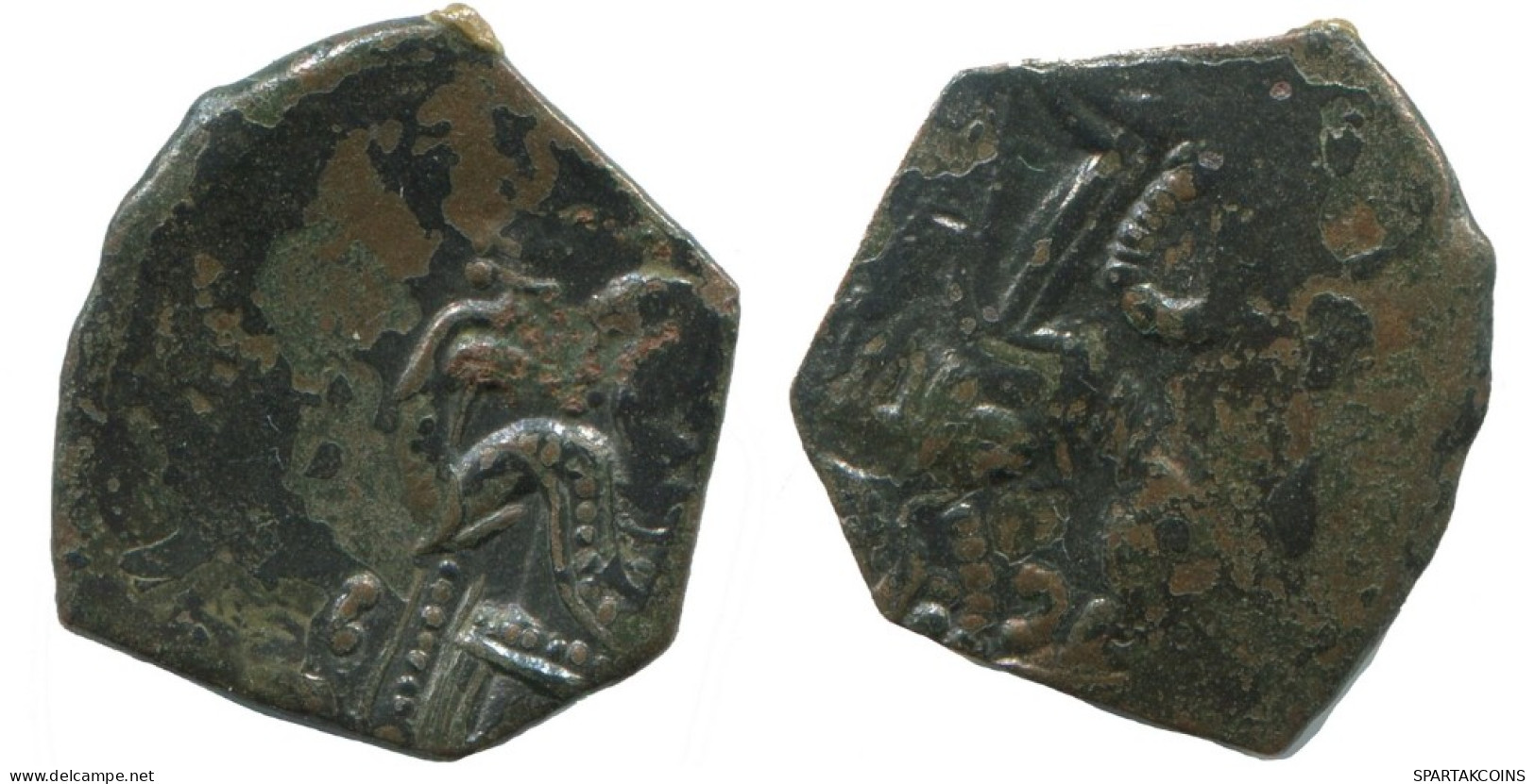 Authentic Original Ancient BYZANTINE EMPIRE Trachy Coin 1.5g/18mm #AG713.4.U.A - Byzantine