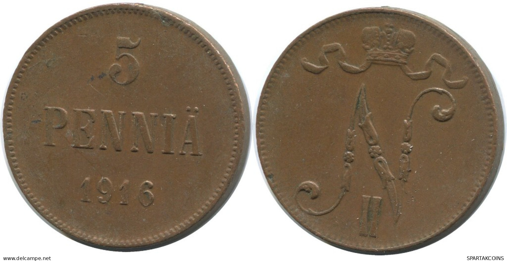 5 PENNIA 1916 FINNLAND FINLAND Münze RUSSLAND RUSSIA EMPIRE #AB216.5.D.A - Finnland