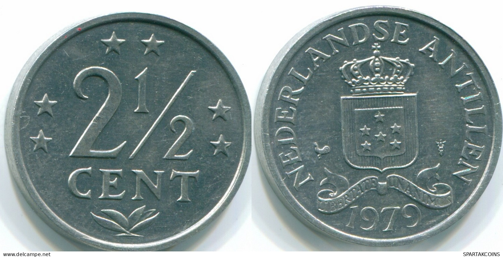 2 1/2 CENT 1979 ANTILLAS NEERLANDESAS Aluminium Colonial Moneda #S10565.E.A - Antilles Néerlandaises