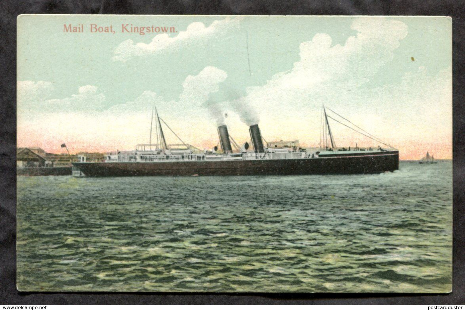 Steamer KINGSTON C1905-10 Mail Boat Postcard. British Ship (h967) - Commerce