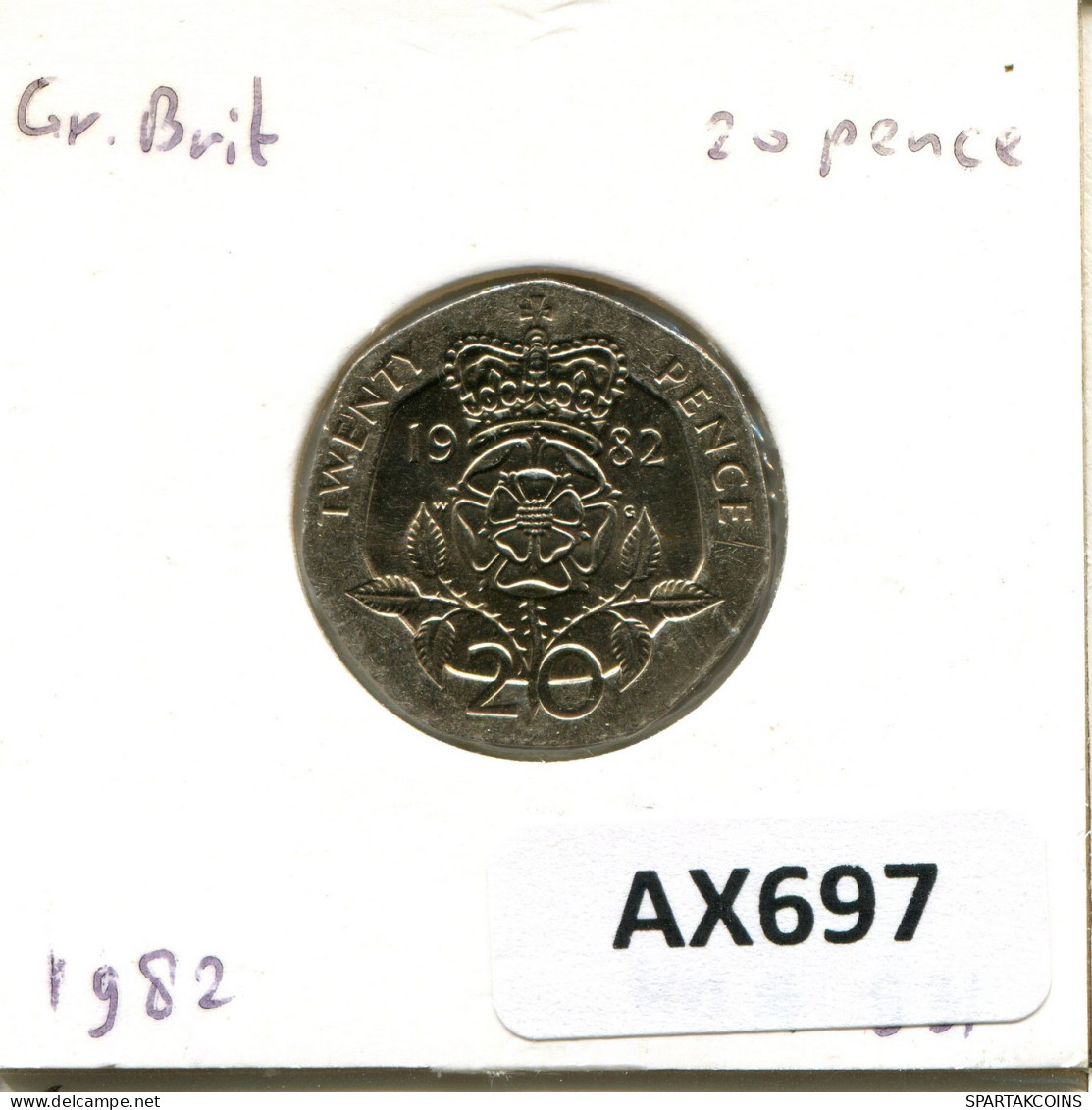 20 PENCE 1982 UK GBAN BRETAÑA GREAT BRITAIN Moneda #AX697.E.A - 20 Pence