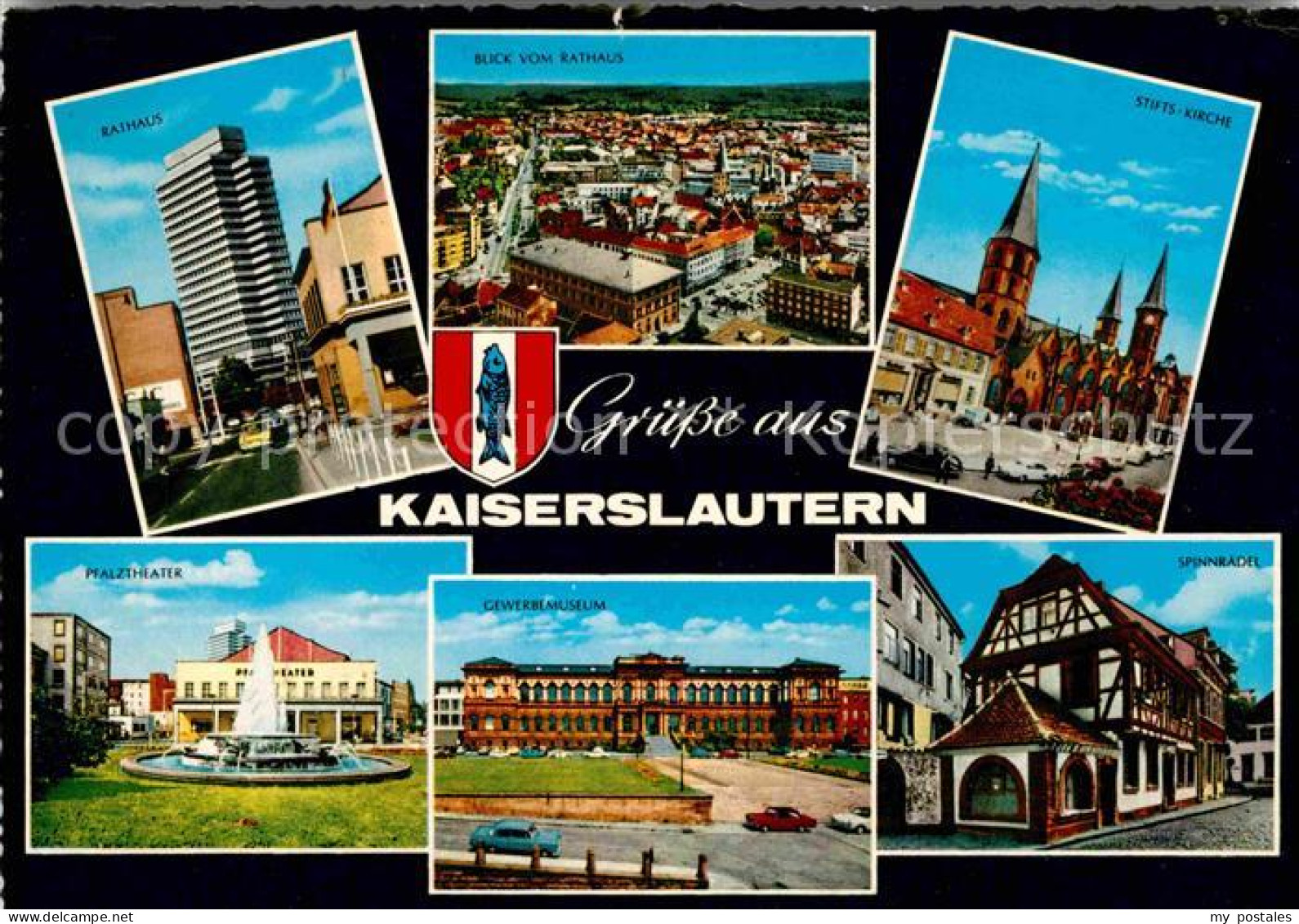 72724262 Kaiserslautern Rathaus Stiftskirche Pfalztheater Gewerbemuseum Spinnrae - Kaiserslautern