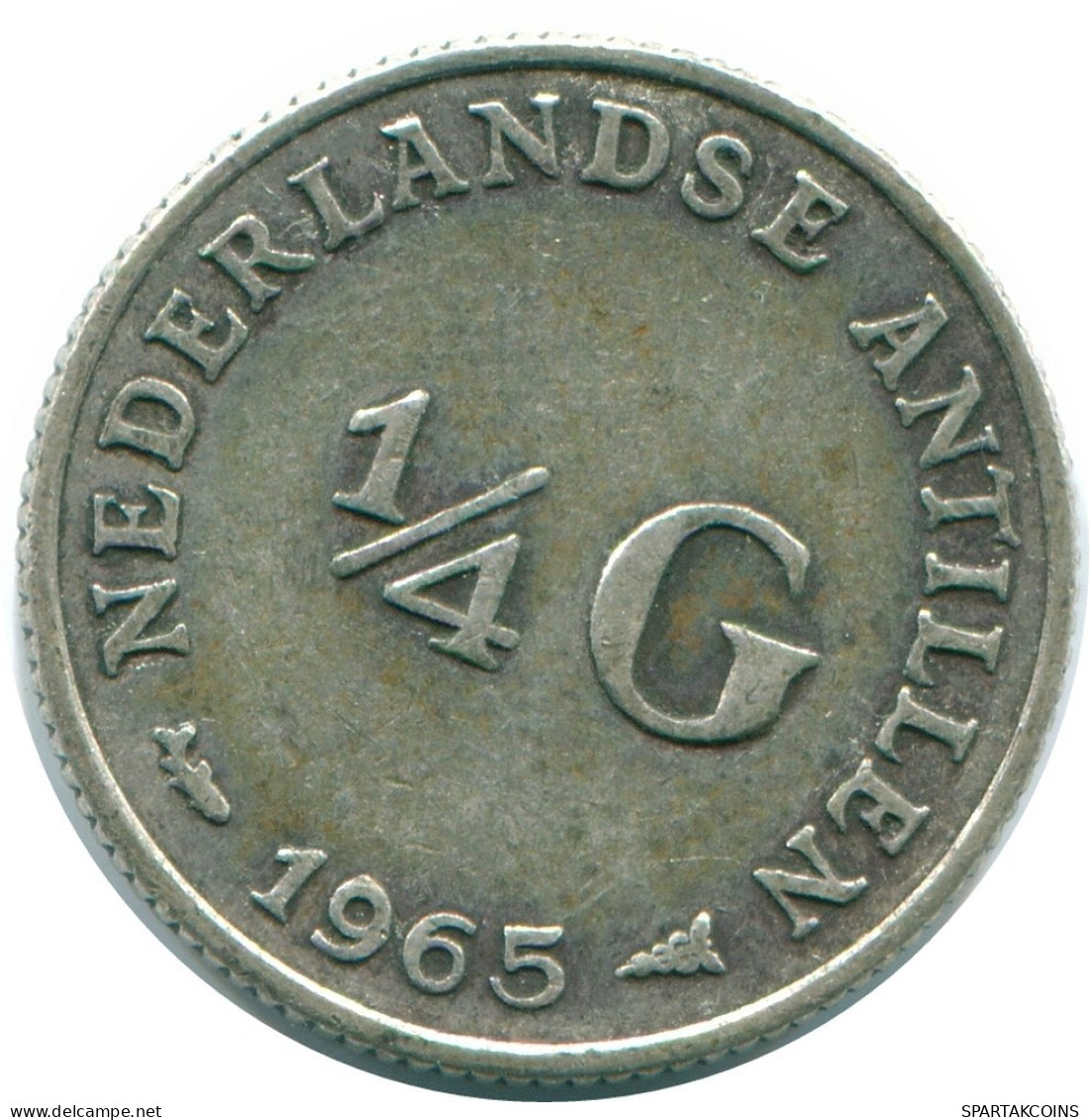 1/4 GULDEN 1965 ANTILLAS NEERLANDESAS PLATA Colonial Moneda #NL11358.4.E.A - Niederländische Antillen