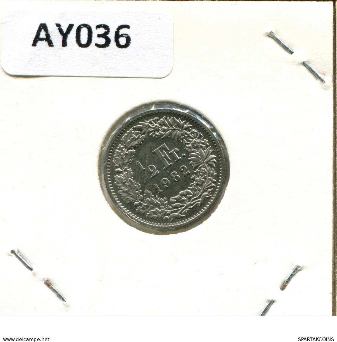 1/2 FRANC 1982 SCHWEIZ SWITZERLAND Münze #AY036.3.D.A - Other & Unclassified